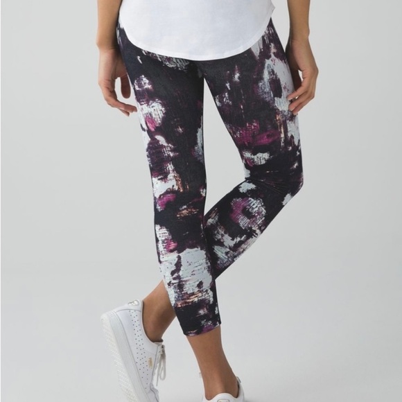 Lululemon Wunder Under Crop III Kara Blossom Multi leggings Size 4 - Picture 8 of 11